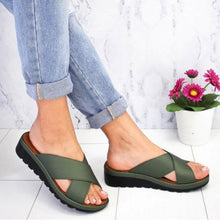 Load image into Gallery viewer, Summer Comfy Plain Peep Toe Casual Slippers