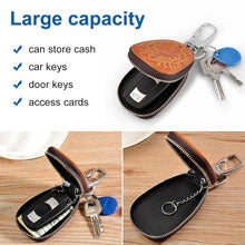 Load image into Gallery viewer, Genuine Leather Car Key Holder key Bag Keychain Wallet