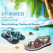 Load image into Gallery viewer, Palm Leaf Flat Sandals for Women, 1 Pair