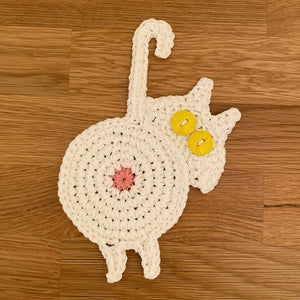 🐱Funny Cat Butt Coasters Cat Butt Cup Mat Knitted Gift for Cat Fans