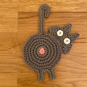 🐱Funny Cat Butt Coasters Cat Butt Cup Mat Knitted Gift for Cat Fans