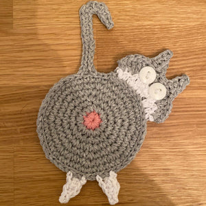 🐱Funny Cat Butt Coasters Cat Butt Cup Mat Knitted Gift for Cat Fans