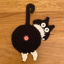 Load image into Gallery viewer, 🐱Funny Cat Butt Coasters Cat Butt Cup Mat Knitted Gift for Cat Fans