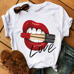 Simple Printed White T-shirt