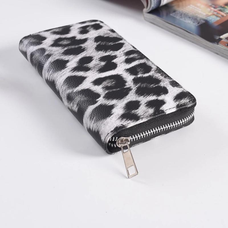 Women Classic Leopard Animal Print Long Wallets