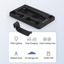 Load image into Gallery viewer, Charging Base Cooling Bracket for Dual PS5 Controller