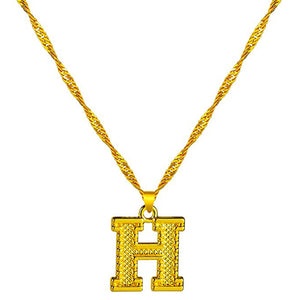 18K Gold Plated Initial Letter Necklace