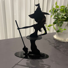 Load image into Gallery viewer, Wooden Witch Ornament