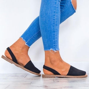 Slip on Peep toe Sandalias Planas de Colores