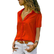 Load image into Gallery viewer, Ladies Casual Chiffon Solid T-Shirt