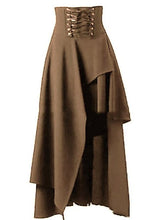 Load image into Gallery viewer, NEW Elegant Plain Asymmetrical Long Skirt With Belt