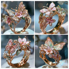 Load image into Gallery viewer, Butterfly Flower Ring