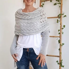 Load image into Gallery viewer, Knitted Cable Wrap For Women