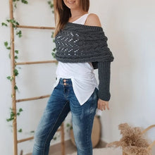 Load image into Gallery viewer, Knitted Cable Wrap For Women