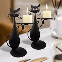 Load image into Gallery viewer, Black Cat Candle Holder