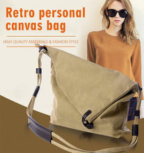 Load image into Gallery viewer, Trendy literary retro canvas bag