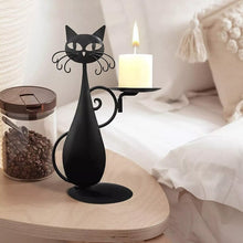 Load image into Gallery viewer, Black Cat Candle Holder