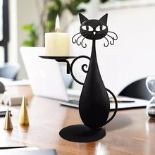 Load image into Gallery viewer, Black Cat Candle Holder