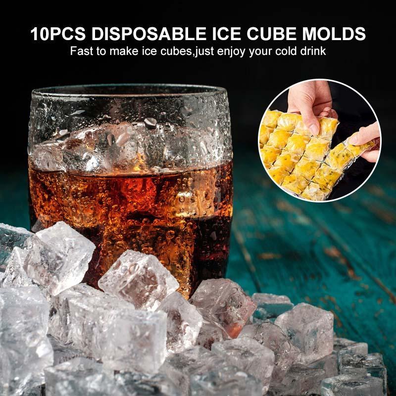 Self-Sealing Ice Cube Shaped Bags