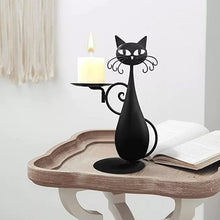 Load image into Gallery viewer, Black Cat Candle Holder