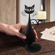 Load image into Gallery viewer, Black Cat Candle Holder