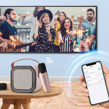 Load image into Gallery viewer, Mini Karaoke Machine with Wireless Microphones