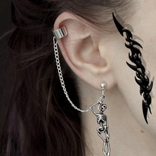 Load image into Gallery viewer, Vintage Punk Skull Skeleton Pendant Dangle Earrings