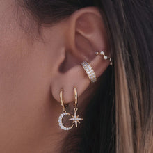 Load image into Gallery viewer, Star and Moon Earrings