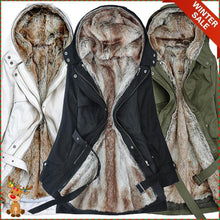 Load image into Gallery viewer, Ladies Winter Coat With Removable Faux Fur