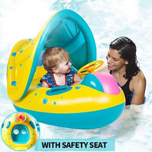 Load image into Gallery viewer, Baby Swim Ring Sunshade Baby Float Boat Seat