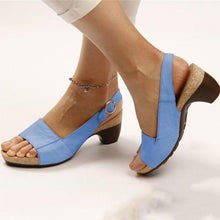 Load image into Gallery viewer, Women Elegant Low Chunky Heel Comfy Sandals