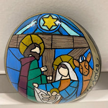 Load image into Gallery viewer, Nativity Scene Painted Rock