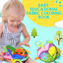 Load image into Gallery viewer, Baby Educational Fabric Coloring Book