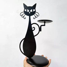 Load image into Gallery viewer, Black Cat Candle Holder