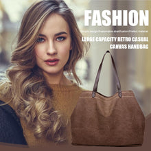 Load image into Gallery viewer, Large Capacity Retro Casual Canvas Handbag