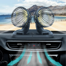 Load image into Gallery viewer, Dual Head Car Auto Cooling Air Circulator Fan