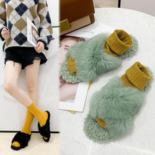 Load image into Gallery viewer, cute fluffy plush slippers