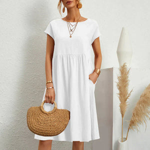 Women's Cotton Round Neck Dress