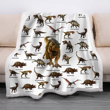 Load image into Gallery viewer, Dinosaur Theme Soft Fleece Blanket