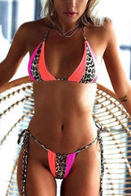 Load image into Gallery viewer, New Leopard Stitching Bandage Sexy Swimsuit Bikini.AR