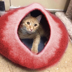 Handcrafted Cat Cave Bed