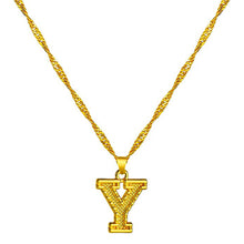 Load image into Gallery viewer, 18K Gold Plated Initial Letter Necklace