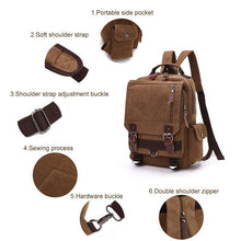 Load image into Gallery viewer, Double Buckle Pocket Zippers Backpack