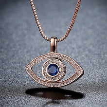 Load image into Gallery viewer, Evil Eye Crystal Silver Plated Necklace