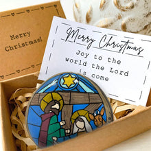 Load image into Gallery viewer, Nativity Scene Painted Rock