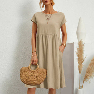 Women's Cotton Round Neck Dress