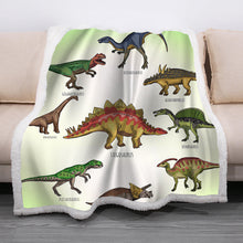 Load image into Gallery viewer, Dinosaur Theme Soft Fleece Blanket