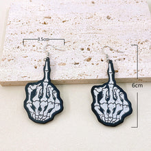 Load image into Gallery viewer, Fashion Personality Skull Finger Halloween Earrings