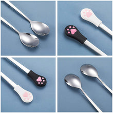 Load image into Gallery viewer, Stainless Steel Food Spoon with Cat Claw