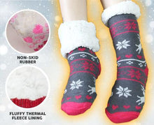 Load image into Gallery viewer, Thermal Fleece Slipper Socks